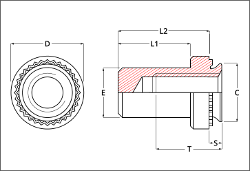 self-clinching blind nuts