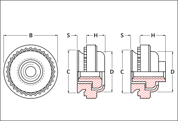 self-clinching floating nuts