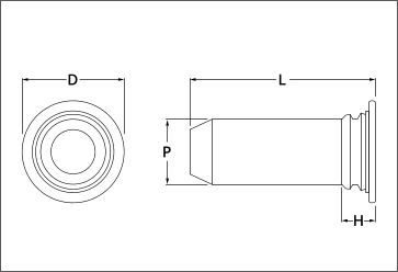 self-clinching flush head tapered pins