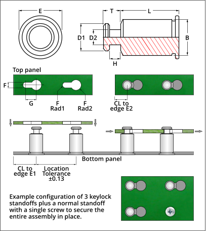 Self Clinching Keylock Standoffs