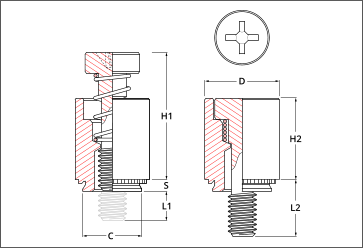 self-clinching phillips head panel fasteners